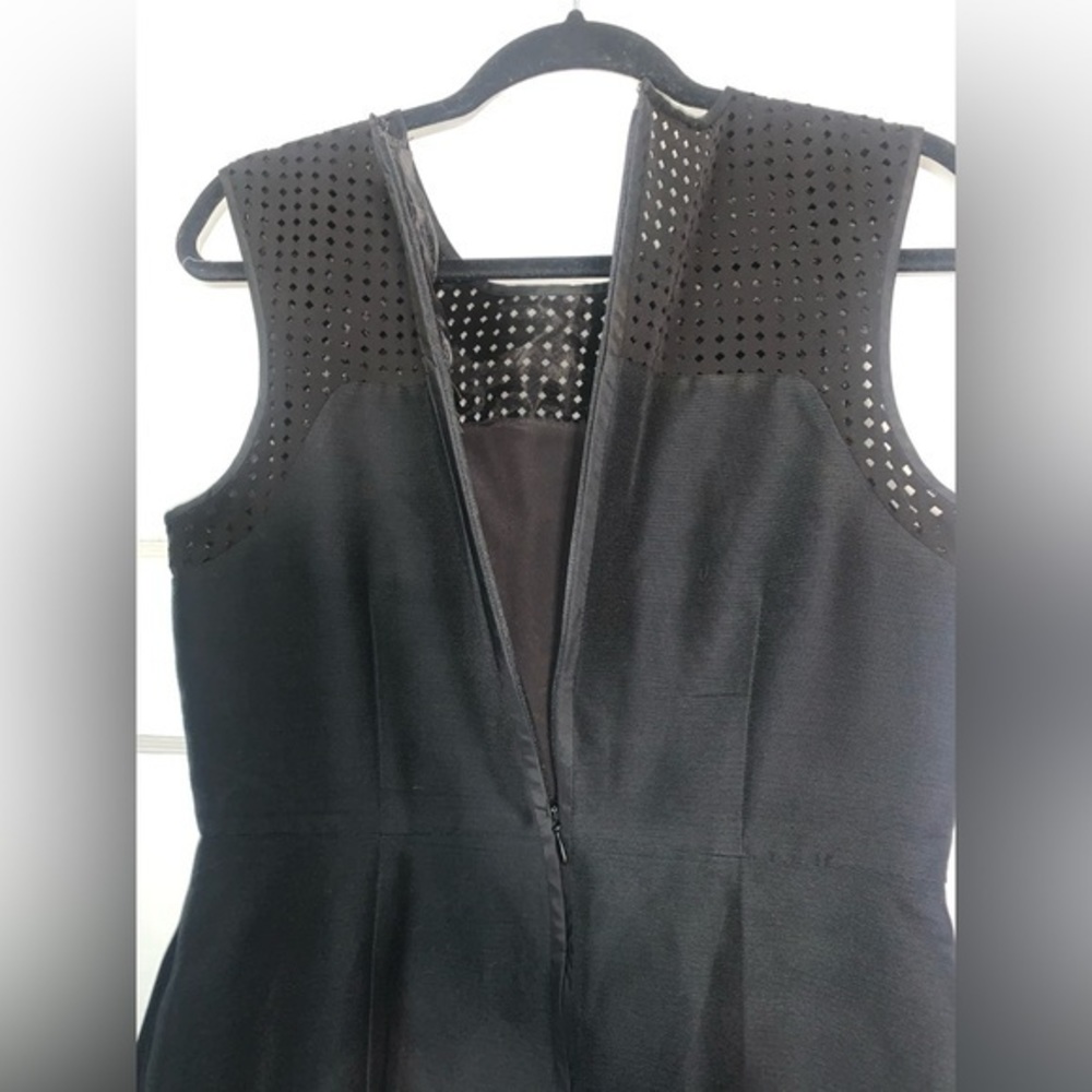 J. Crew black silk‎ blend perforated A-line dress size 4 - Picture 11 of 12